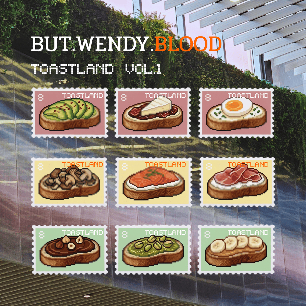 Toastland Pixel Art — ขนมปัง สติกเกอร์ชีท