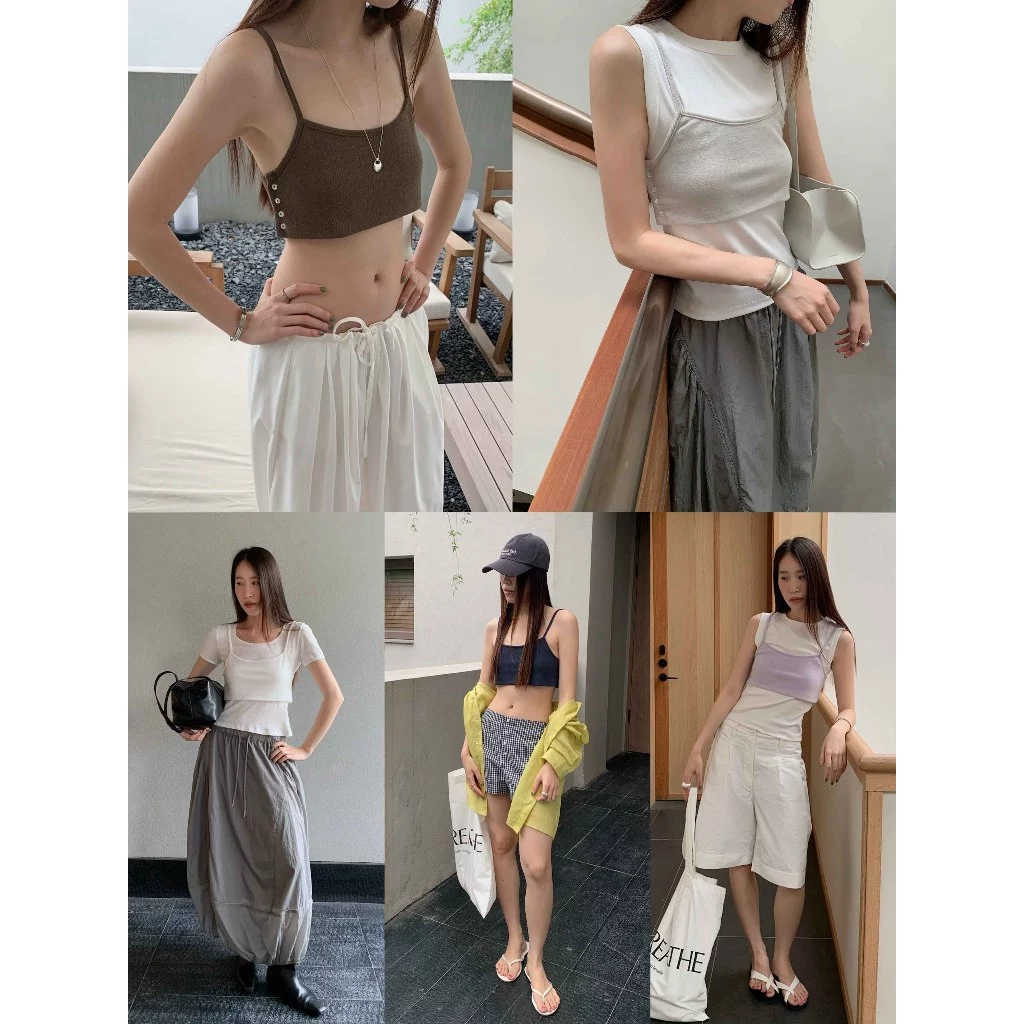 INBYIN - บราสายเดี่ยวทรงครอป MINI CROP BRA - I3484