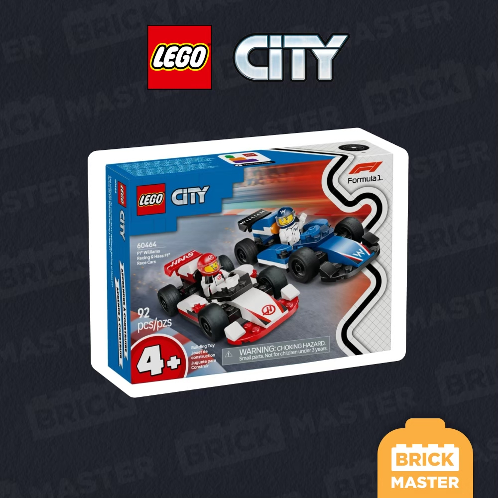 Lego 60464 CITY F1® Williams Racing & Haas F1® Race Cars(ของแท้ รถแข่ง พร้อมส่ง)