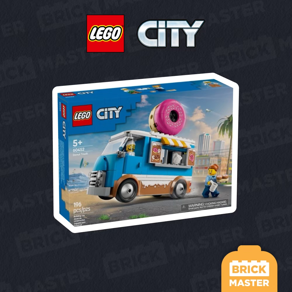 LEGO CITY 60452 : Donut Truck (เลโก้แท้ ซิตี้ โดนัท ฟู๊ดทรักซ์) (พร้อมส่ง)