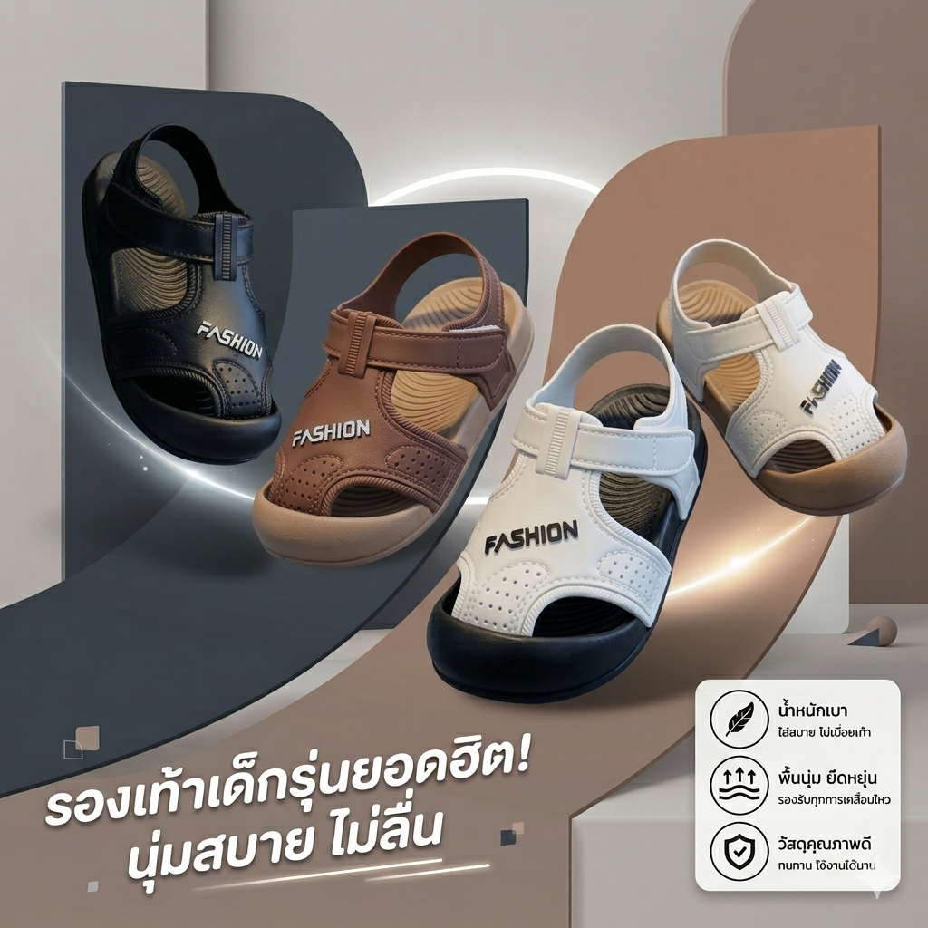 รองเท้าแตะป้องกันการสะดุดแฟชั่นสําหรับเด็กผู้ชายอายุ 0 ถึง 6 ปีที่ทําจากวัสดุ อีวา เบาและนุ่มสุด ๆ