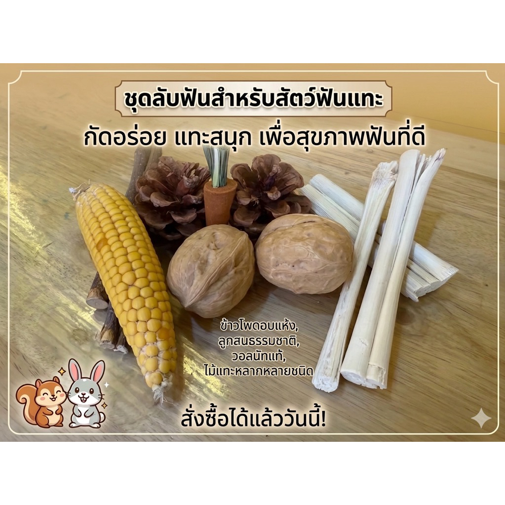ชุดขนมลับฟัน(แฮมเตอร์,กระต่าย,ดอเมาส์,กระรอก)