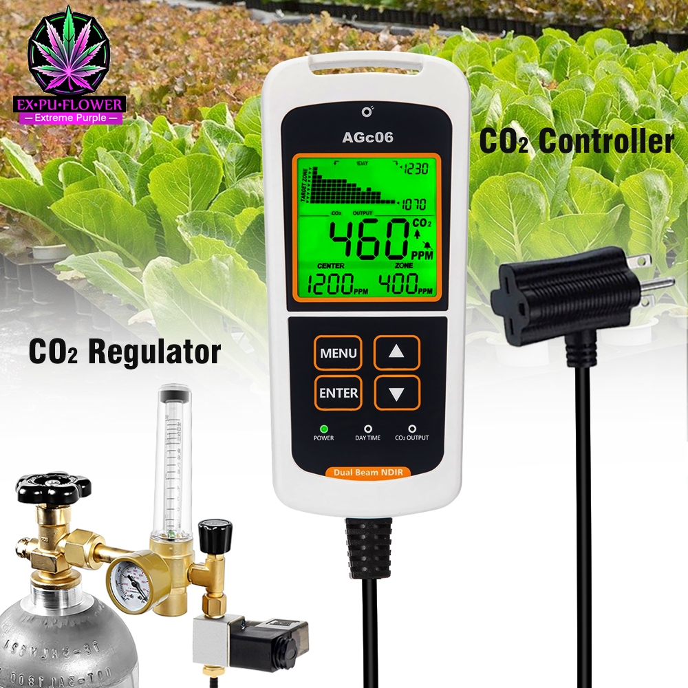Dual Channel NDIRCO2 Controller เซ็นเซอร์วัดแสง CO2 คอนโทรลเลอร์ CO2 Regulatorการควบคุมสวิตช์อัตโนมั