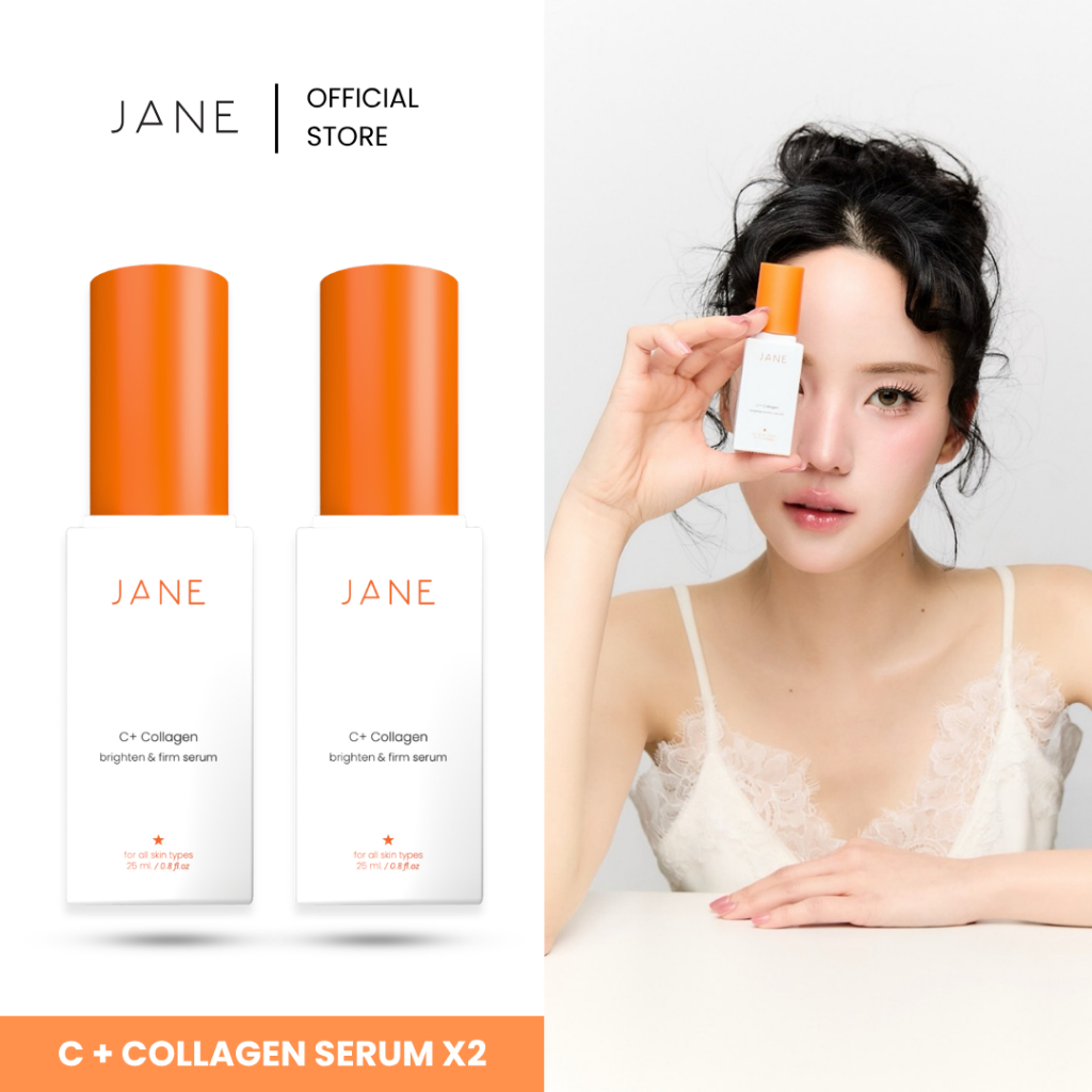 [เซ็ต 1 แถม 1 ] เซ็ตสวยฉ่ำรับ summer  Serum Jane C+ Collagen Brighten & Firm serum