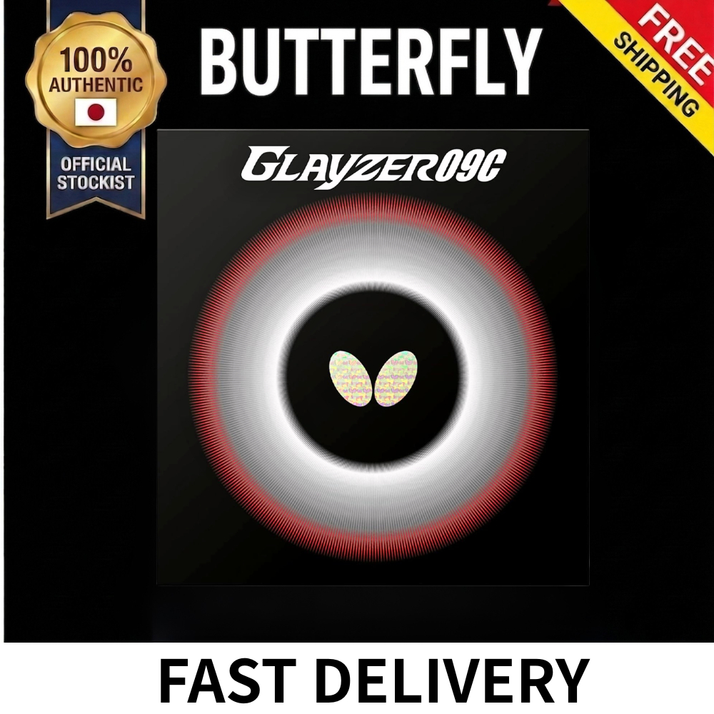ยางปิงปอง Butterfly ผลิตในญี่ปุ่น รุ่น Glayzer 09C ด้านหลังนุ่ม มีกาวในตัว แรงดึงสูง 06110