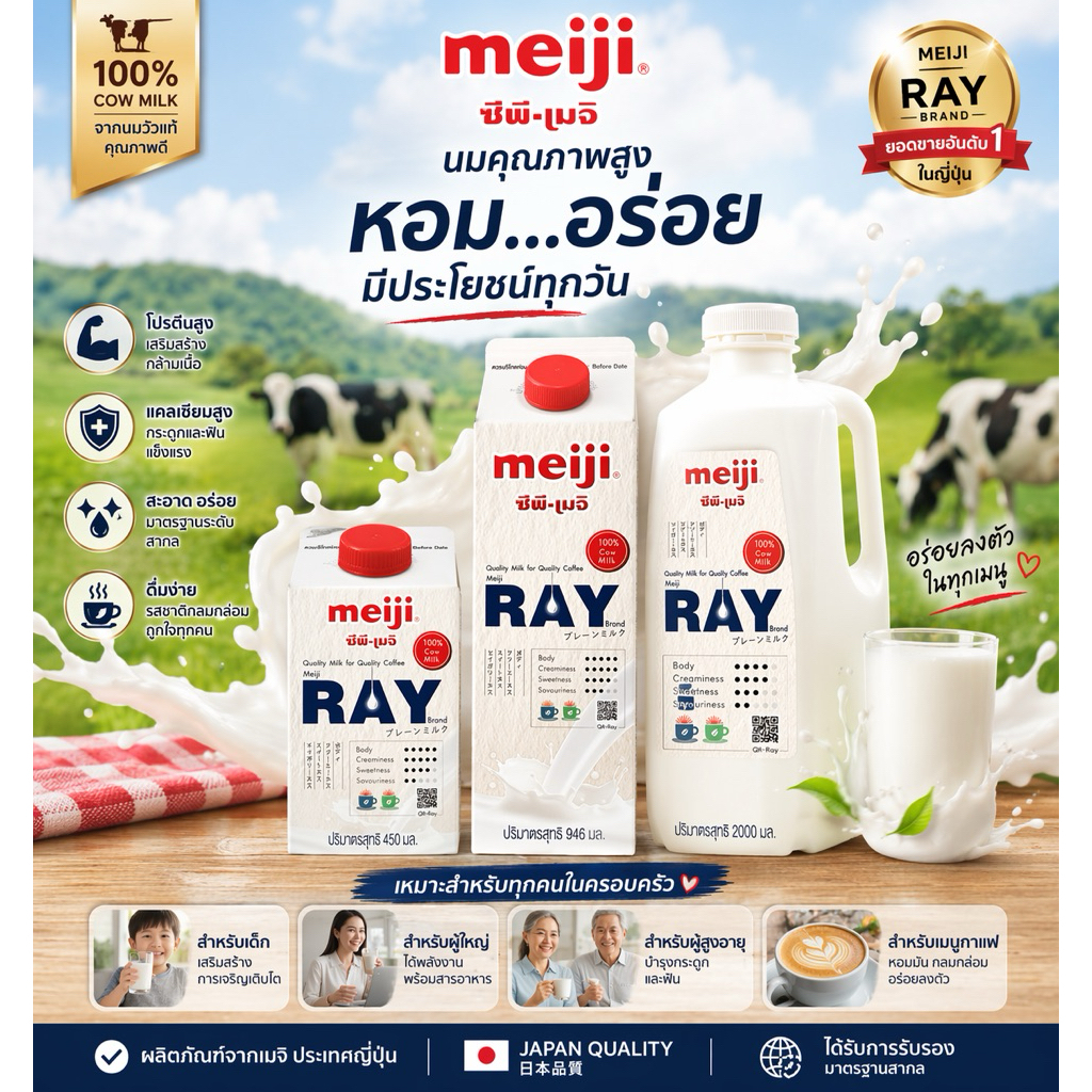 Meiji Ray เมจิเรย์นมพาสเจอร์ไรส์