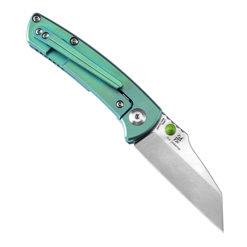 kansept little main street stonewashed s35vn green anodized titanium