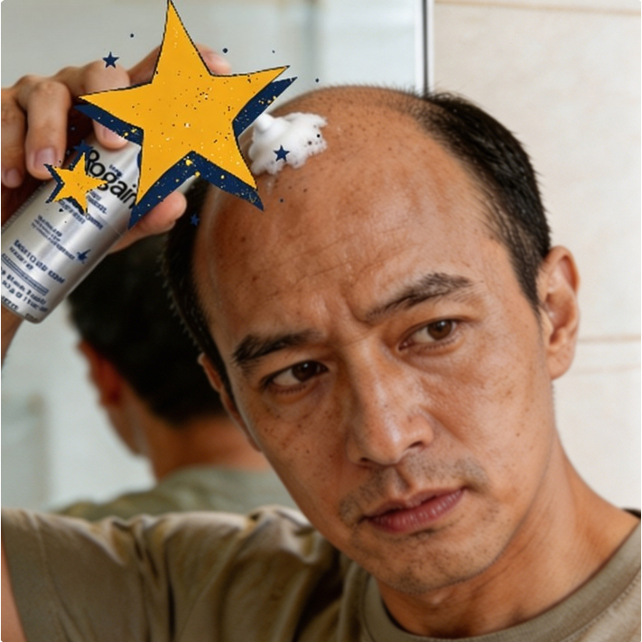 ROGAlN ชุดดูแลผม 5% Foam and Soltution【ได้ผล 100%】-แชมพูทั้งแบบโฟมและแบบน้ำ-ทำให้คุณมั่นใจมากขึ้น