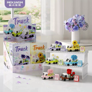 พร้อมส่งในไทย 🚚 ตัวต่อนาโนรถร้านค้าเคลื่อนที่ไซส์ M - Food Truck & Flower Truck รถขายของน่ารัก | รถขายดอกไม้ ไอศกรีม