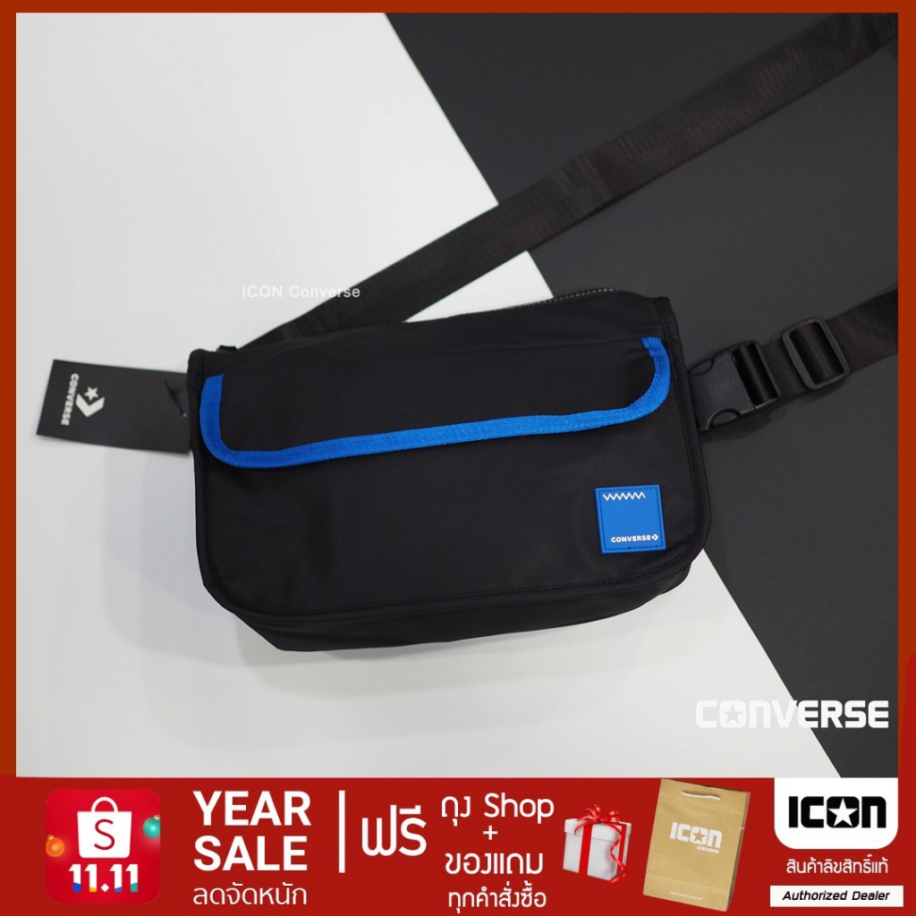 กระเป๋า Converse 𝗕𝗹𝘂𝗲 𝗟𝗼𝗴𝗼 Patch Crossbody Bag l สินค้าแท้ พร้อมถุง Shop l ICON Converse