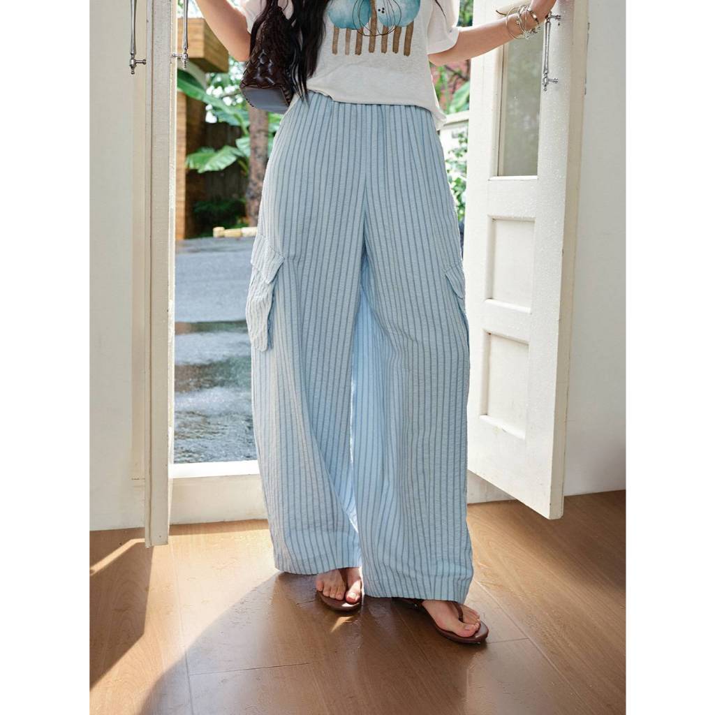 [Preorder] KUOSE : Elastic Waist Striped Pants