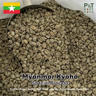 เมล็ดกาแฟดิบ Myanmar Kyoho : Green Bean Myanmar . Special Process บรรจุ 500g. - 1 kg. P&T KoffRoad