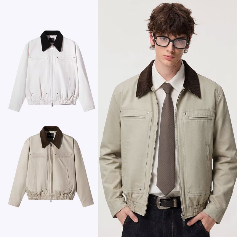 วินเทจ Nomad Wind Jacket Unisex คอปก Barn Wind Coat