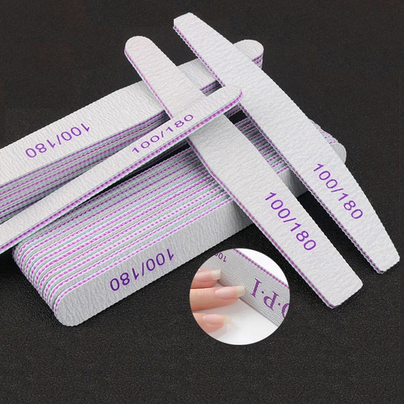 Sanding Sponge Buffer Block Washable Water Drop Nail Polishing Strip Grit Pedicure Sanding Block Tips