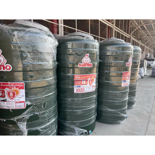 ถังเก็บน้ำบนดิน SUMO สีสโมกกี้ เกรย์ และสีลีฟ กรีน1000L