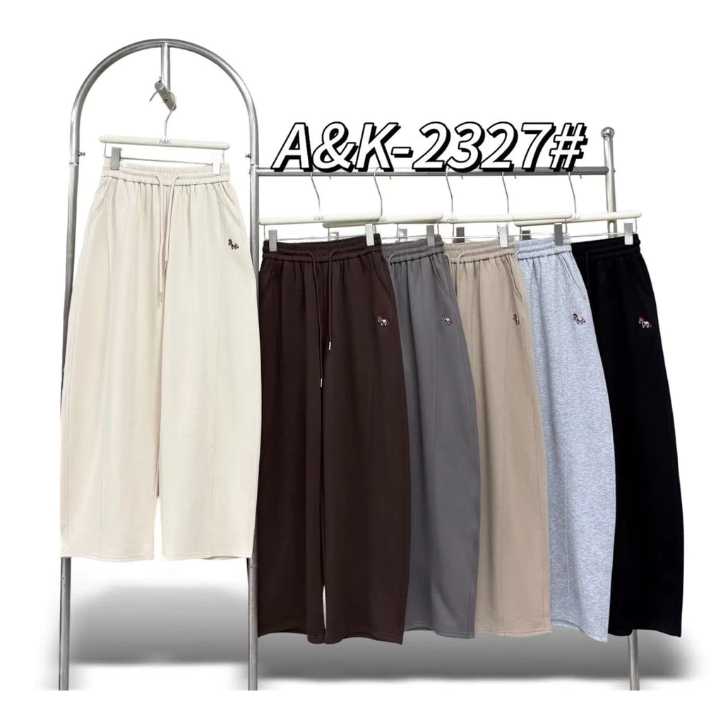 รหัส2327กางเกงวอร์มขายาวทรงบาเรลผ้านาโนงานป้ายA&K