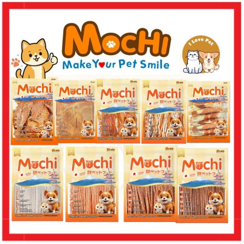 Mochi Jerky สันในไก่นิ่มสไลด์แผ่น! 🐾ทำจากสันในไก่แท้ 100%
