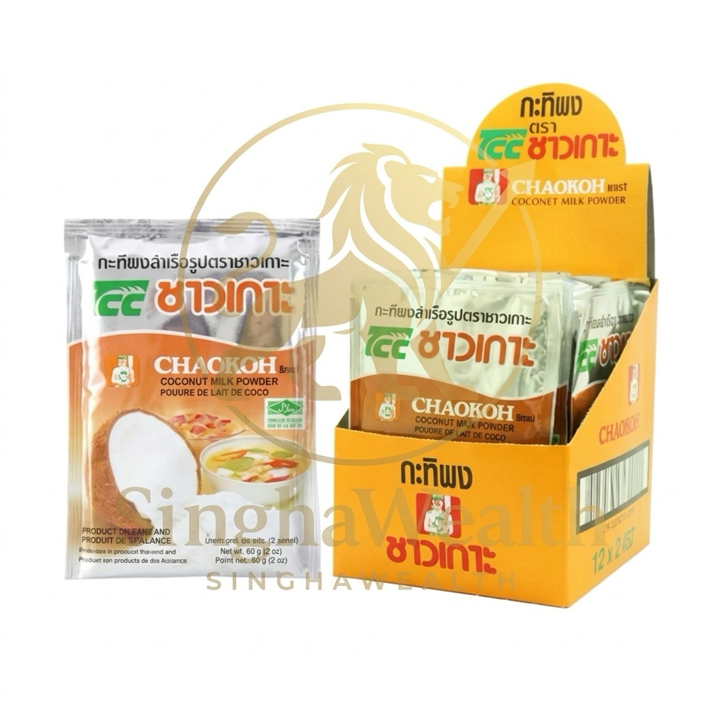 ชาวเกาะ กะทิผง ขนาด 60g x 12 ซอง Chaokoh Coconut Milk Powder กะทิ กะทิผงสำเร็จรูป
