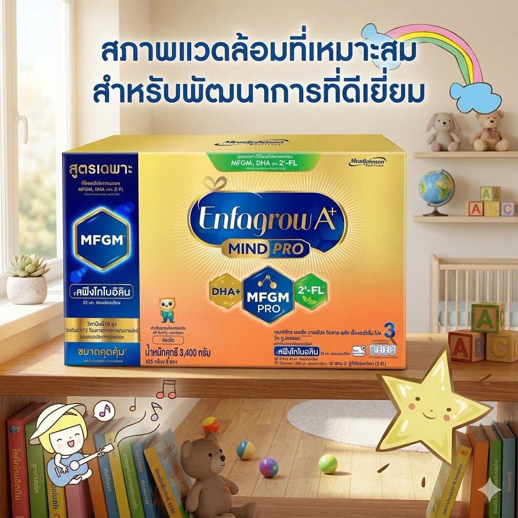 📌(สินค้าพร้อมส่ง)📌Enfagrow A+MIND Pro ขนาด 4200-3,400กรัม รสจืด 8 ถุง สูตรปรับปรุง ขนาดใหม่