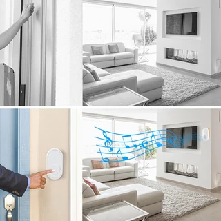 Daytech Wireless Doorbell สหรัฐอเมริกาปลั๊กอินออดสีขาวเรียบง่าย 30M ช่วง 60 ริงโทน 0-110dB