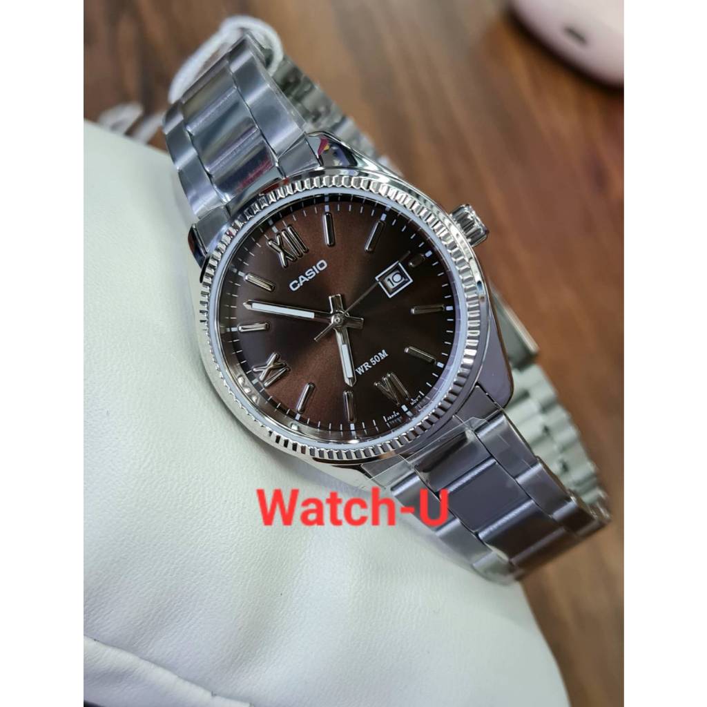 นาฬิกาผู้หญิง Casio หน้าปัดน้ำตาล LTP-1302DD รุ่น LTP-1302DD-5A