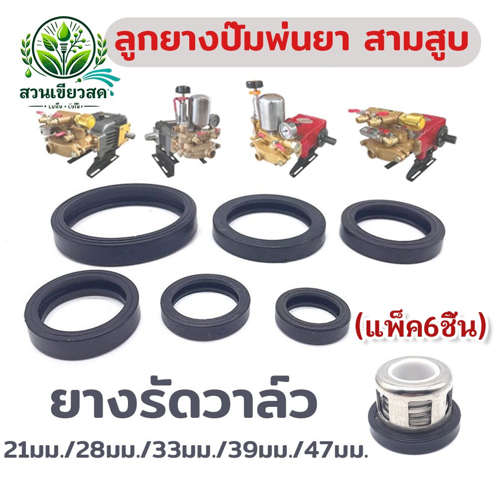 (แพ็ค6ชิ้น) ยางรัดวาล์ว 767 ขนาด เครื่องพ่นยา ปั๊มพ่นยาสามสูบ ซีลลูกสูบ (มีหลายขนาดสอบถามได้ค่ะ)