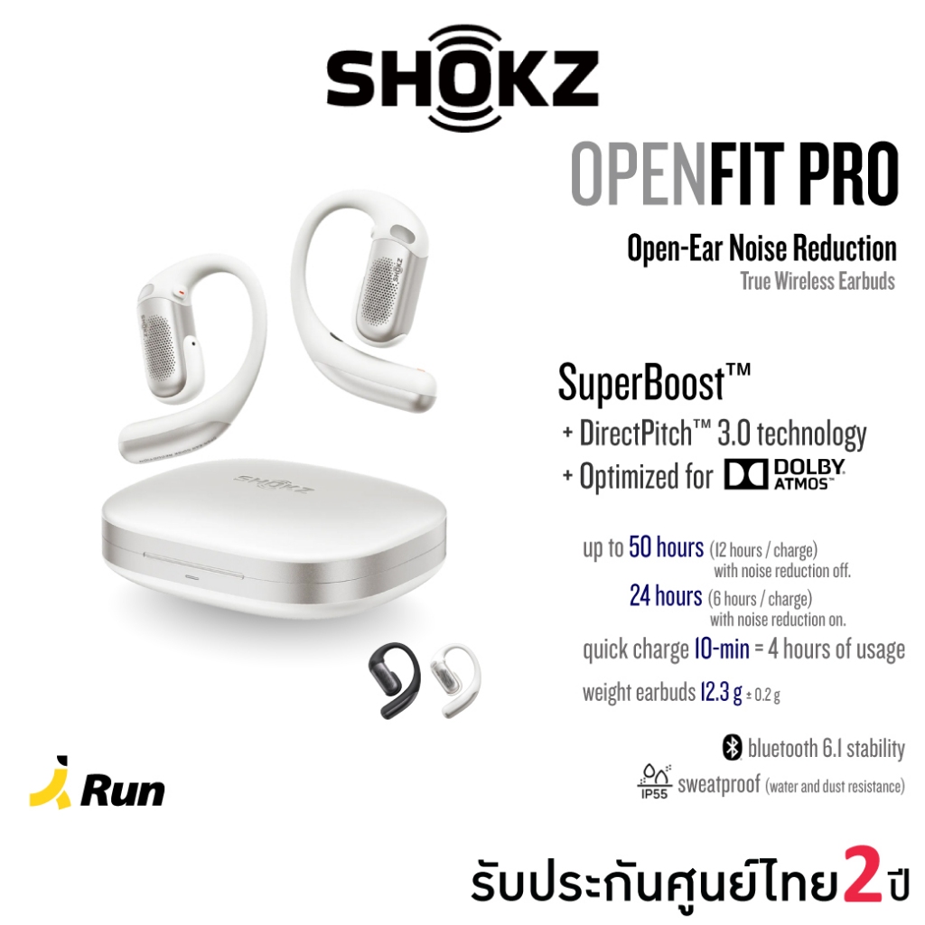 Shokz Openfit Pro หูฟัง Open-Ear Noise Reduction ตัวแรกของโลก ที่สามารถปรับลดเสียงรบกวนรอบข้าง