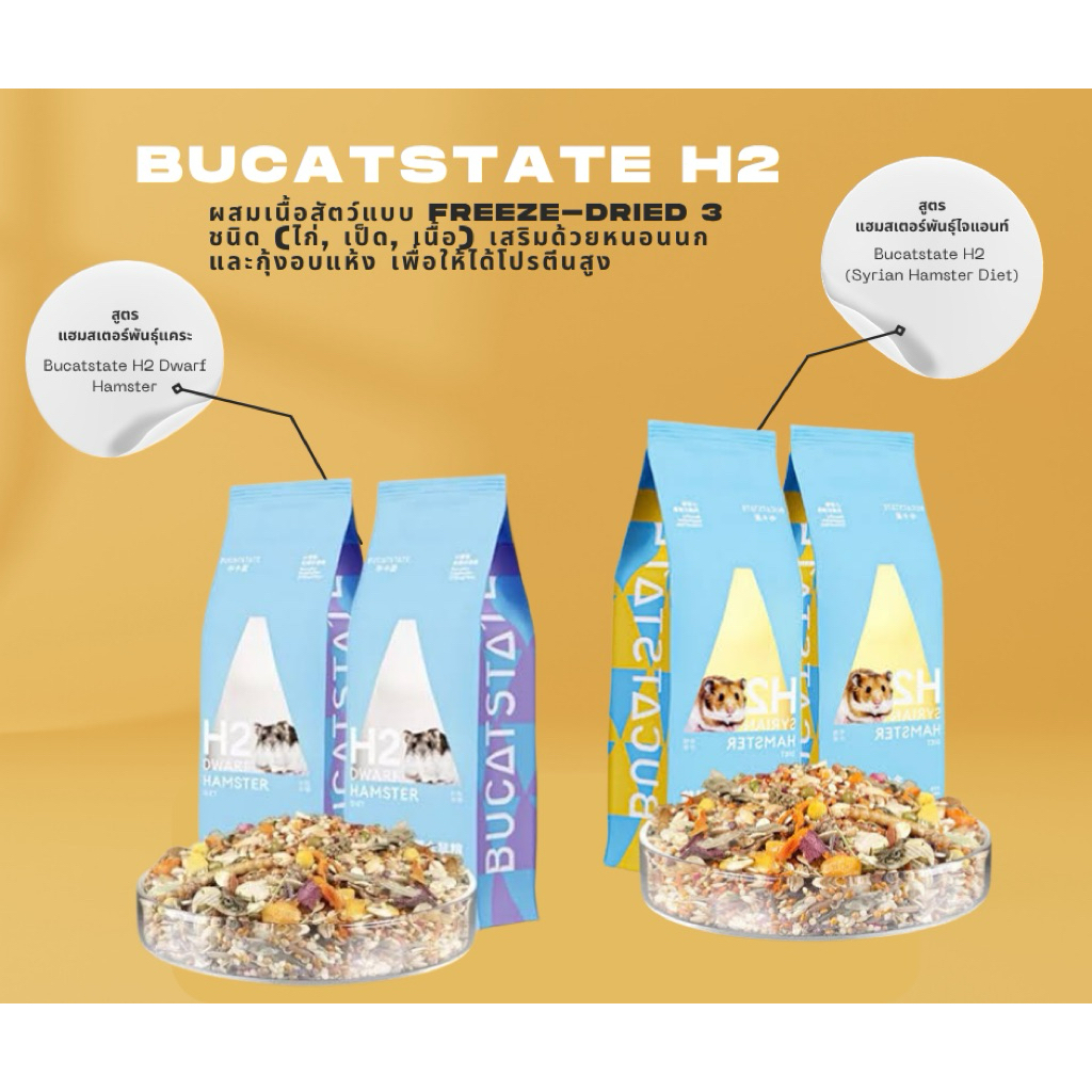 อาหารแฮมสเตอร์ และสัตว์ฟันแทะ Bucatstate H2