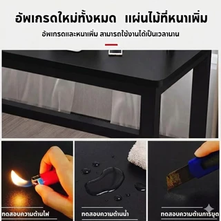 Esshelf โต๊ะทำงานไม้ โต๊ะคอม โต๊ะเกมมิ่ง ดีไซน์มินิมอล โครงเหล็กหนารับน้ำหนักได้ดี โต๊ะอเนกประสงค์ โต๊ะทำงานที่บ้าน