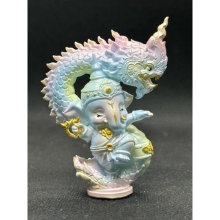 Ganesha with the Guardian Naga Size S (Hand crafted art toy)