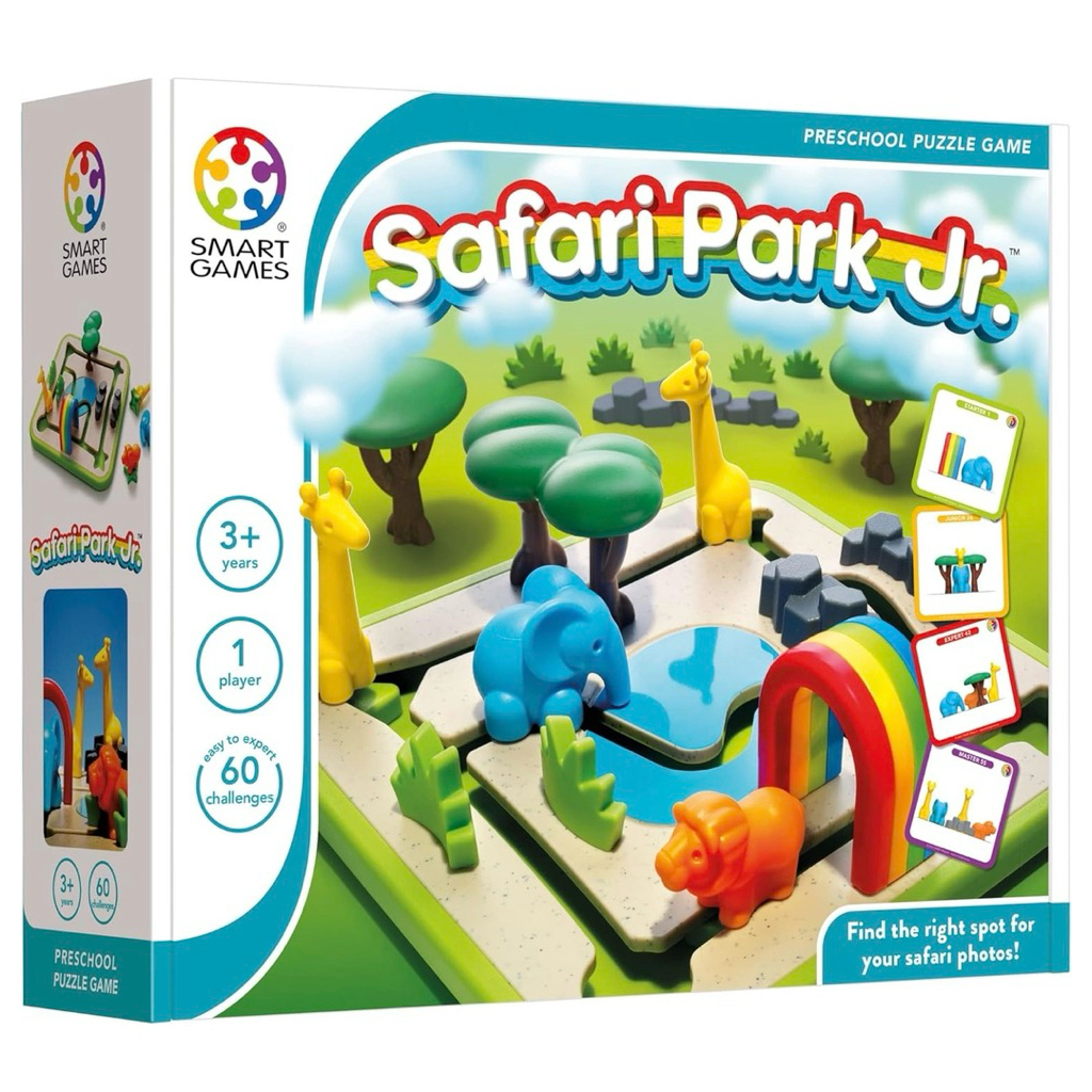 [ของแท้] SmartGames Safari Park Jr. เกมปริศนาซาฟารี ของเล่นเสริมพัฒนาการ ฝึกทักษะ Logic สำหรับเด็ก 3 ปีขึ้นไป 60 โจทย์