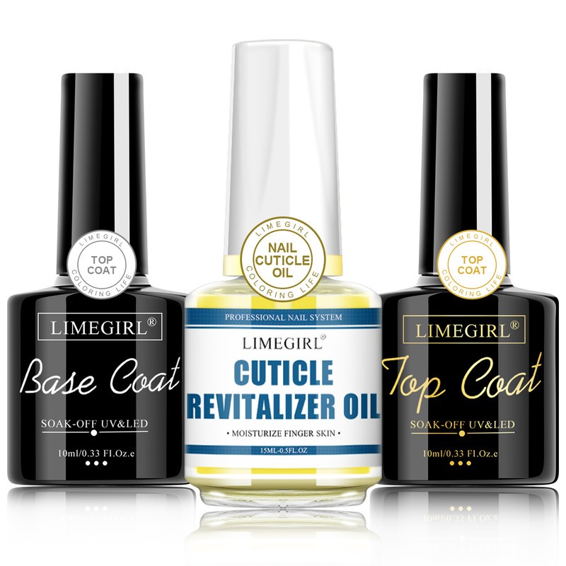 3 in 1 Nail Cuticle Oil Softener Base Coat Top Coat Nail Polish Gel Kit Nail Art DIY Nails Design