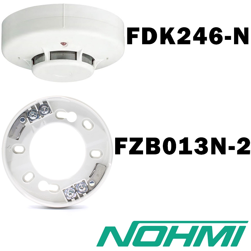 FDK246-N + ฐาน (FZB013N-2) PHOTOELECTRIC SMOKE DETECTOR  สี Light Gray ″NOHMI″