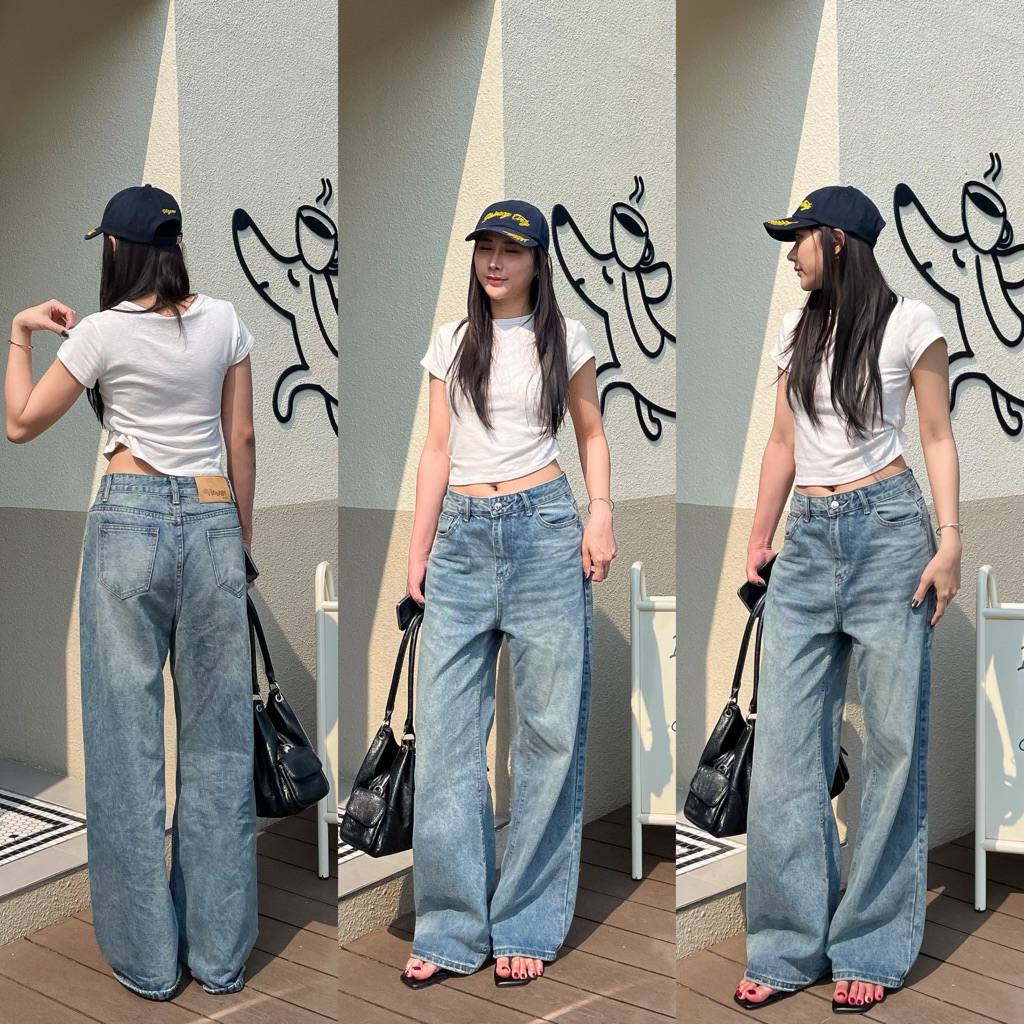 กางเกงยีนส์ทรงกระบอก Vintage💫
