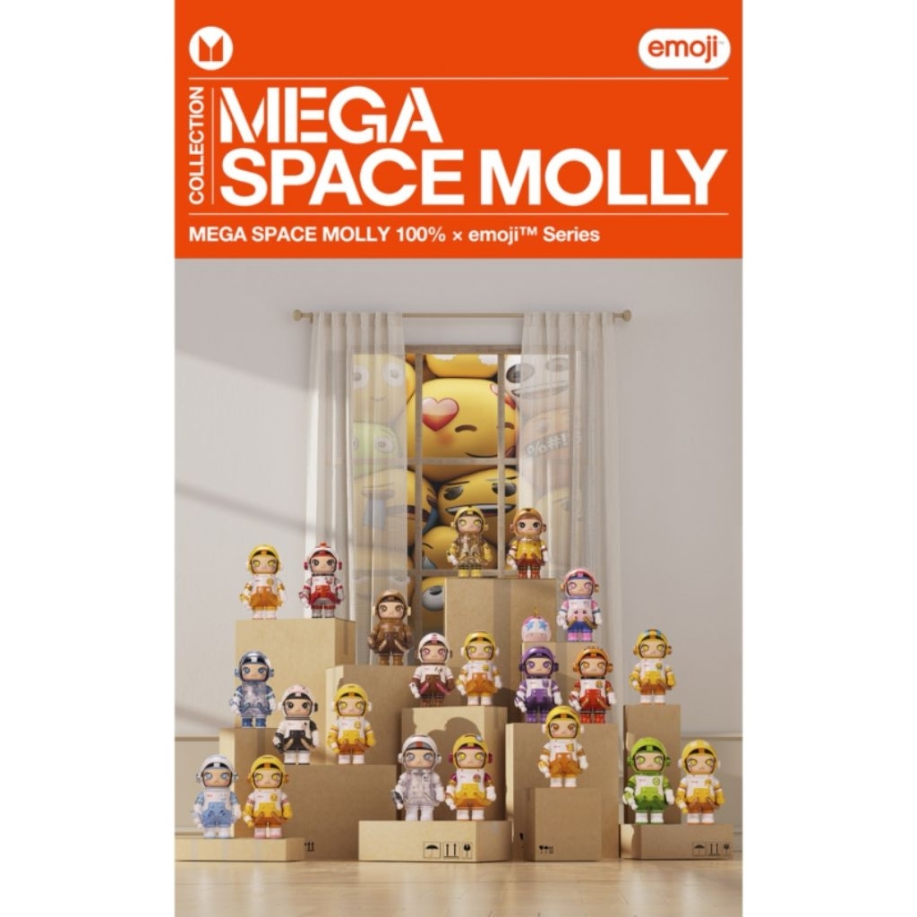 POP MART MEGA SPACE MOLLY 100% × emoji Series 