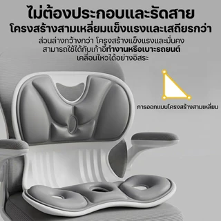 Millera เบาะรองนั่งเพื่อสุขภาพ พร้อมส่ง เบาะพิงหลัง ปรับสรีระ ลดปวดหลัง แก้ออฟฟิศซินโดรม ใช้กับเก้าอี้และในรถ