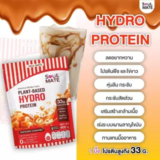 Soulmate Protein Hydrolyzed โซลเมท โปรตีน ไฮโดรไลซ์ | โปรตีนพืชผสมไข่ขาว [400 G]