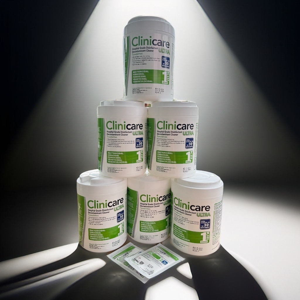 แผ่นเช็ดทำความสะอาดอเนกประสงค์ ทิชูเปียก Clinicare