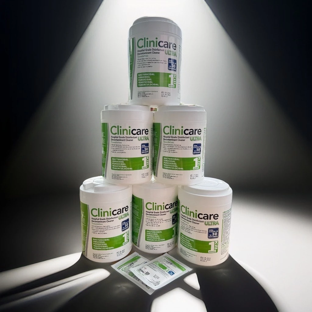 แผ่นเช็ดทำความสะอาดอเนกประสงค์ ทิชูเปียก Clinicare