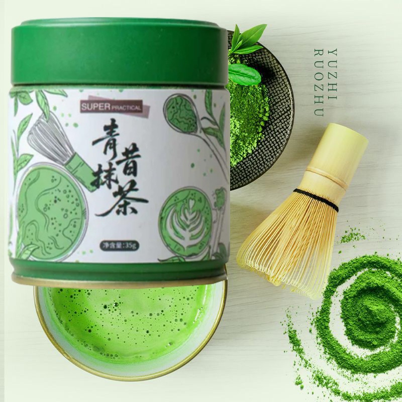 NEWผงมัทฉะ เกรดดีที่สุด อูจิ มัทฉะชาเขียว Qingxi Ruozhu Matcha Green Tea Qingsakaru