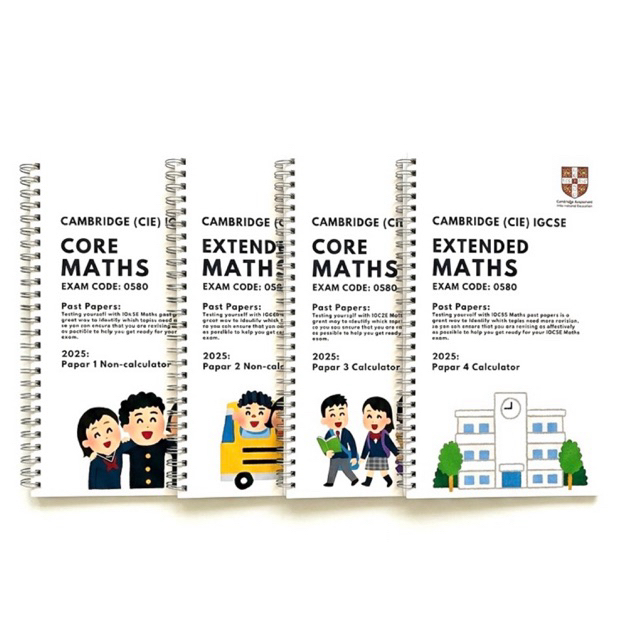 2025-Past Paper (Printed) 📊 IGCSE Math 0580 🚚ส่งฟรี! | ข้อสอบ7ชุด/Paper+มีเฉลยPDF