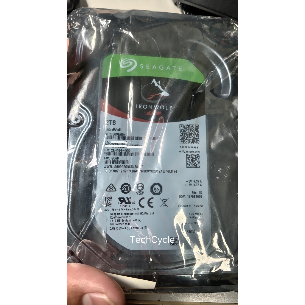 Harddisk Seagate Ironwolf 2TB (อาร์สดิส2TB) ST2000VN004