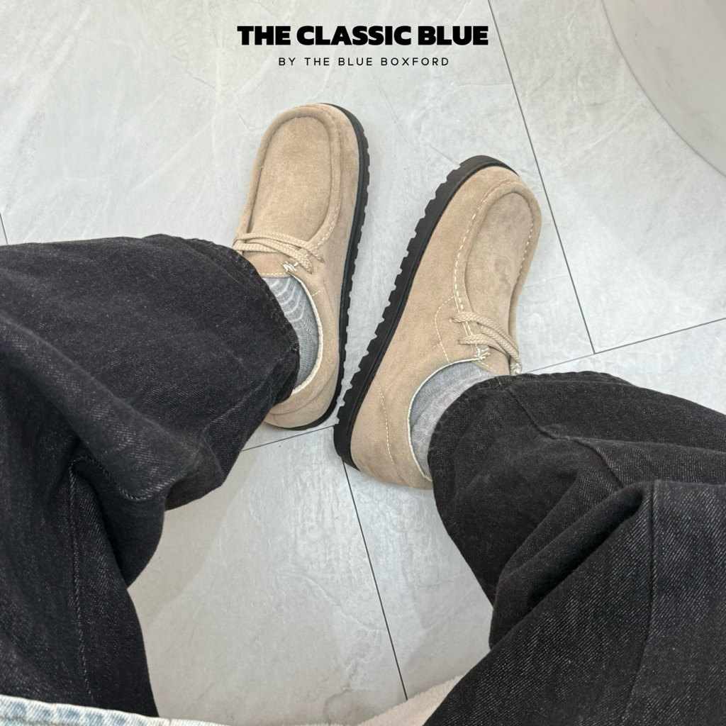 (พร้อมส่ง) The Classic blue - Daemun Moc Toe shoes รองเท้าหนัง