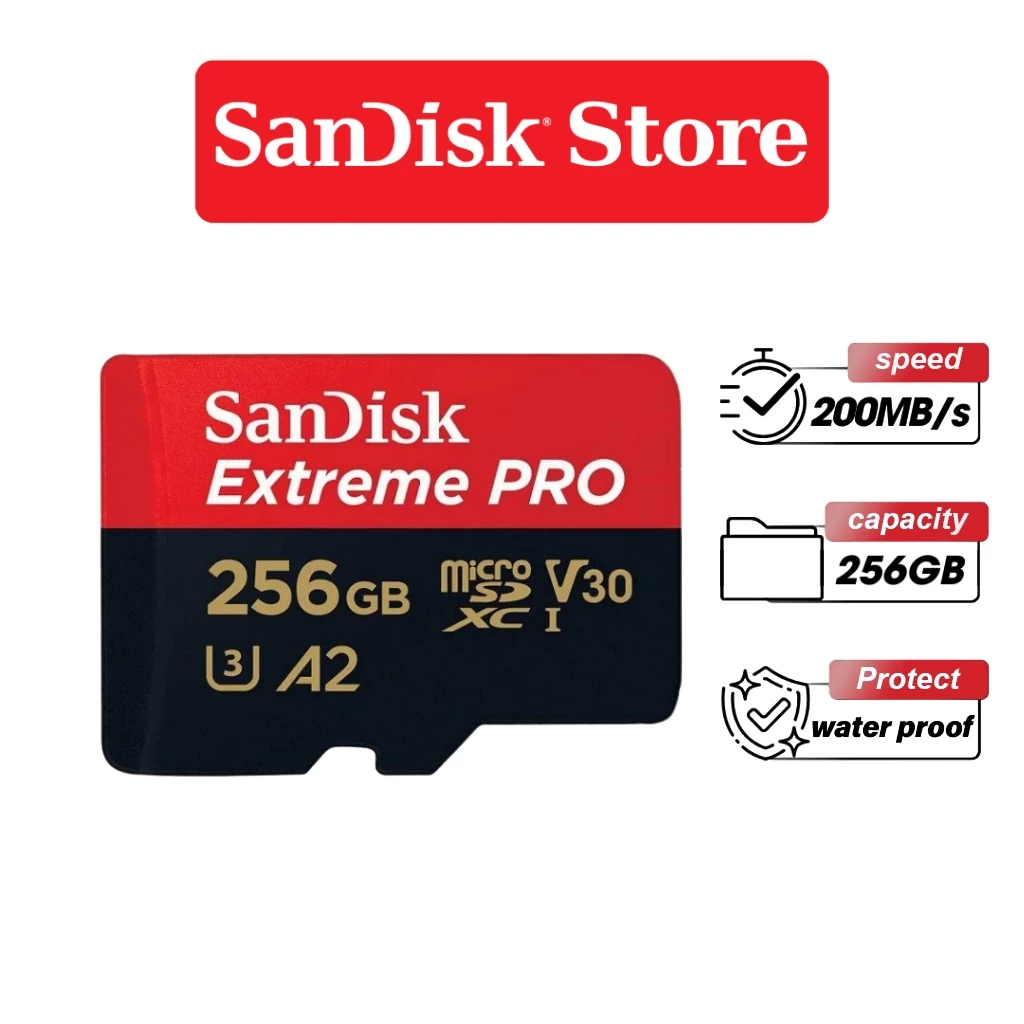 เมมโมรี่การ์ด SanDisk Extreme Pro สำหรับกล้องวงจรปิด 24ชั่วโมง