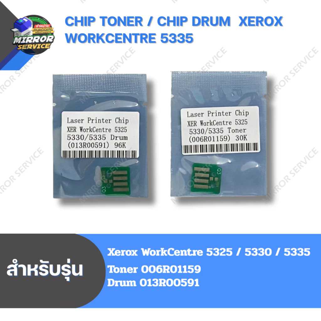 ชิปหมึก ชิปดรัม Chip Toner Chip Drum For Xerox WorkCentre 5335