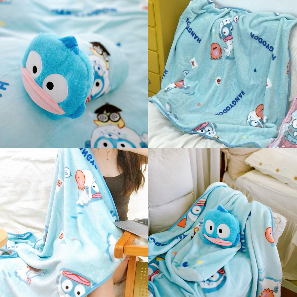 พร้อมส่ง🐟 ผ้าห่มพกพา Hangyodon ฮังกิวด้ง ตุ๊กตา หมอนผ้าห่ม น่ารักมาก ผ้าคลุม ตุ๊กตาน่ารัก ของขวัญ 42028