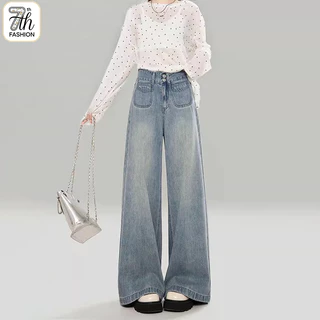 S-5XL กางเกงยีนส์เอวสูงสำหรับผู้หญิง ทรงสวย ใส่สบาย ใส่คู่กับอะไรก็ได้ เข้ากับทุกสไตล์ | ยีนส์สาวออฟฟิศ/สายเที่ยว