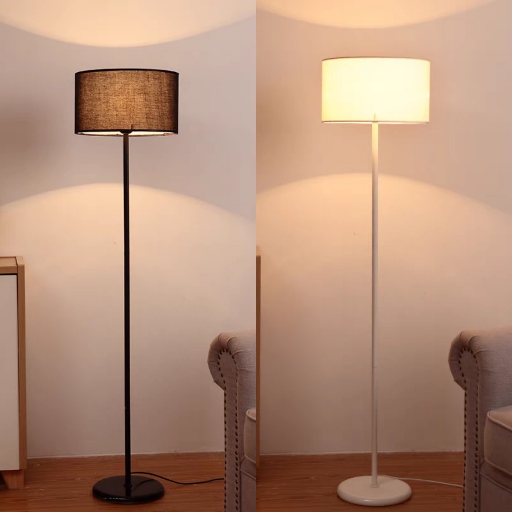 โคมไฟตั้งพื้น โคมไฟอ่านหนังสือ โคมไฟอิเกี 3 สีหรี่แสงได้ led ไฟติดห้องนอน ทันสมัยและเรียบง่าย