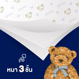 กระดาษเช็ดหน้า คลีเน็กซ์ เทดดี้ ซอฟท์ ซอฟท์ เคส 100 แผ่น 4 ห่อ Kleenex Teddy Soft Soft Case 100 sheet x 4