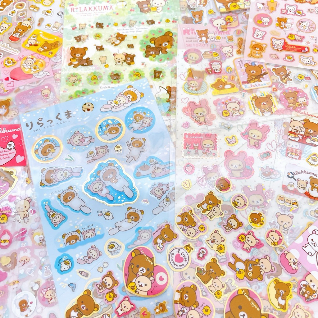 (พร้อมส่ง-010)  Sticker Rilakkuma San-x ของแท้100%จากญี่ปุ่น